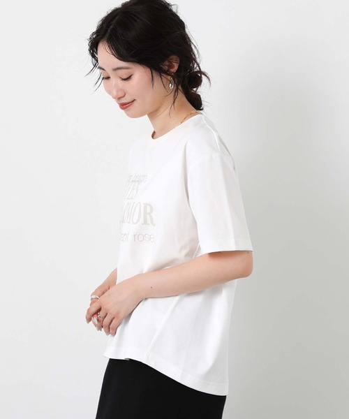 Gready Brilliant(グレディブリリアン)の「ロゴ×ステッチ刺繍カットソー(Tシャツ/カットソー・レディース・ブラウン系/ホワイト系・FREE)」の16枚目の写真