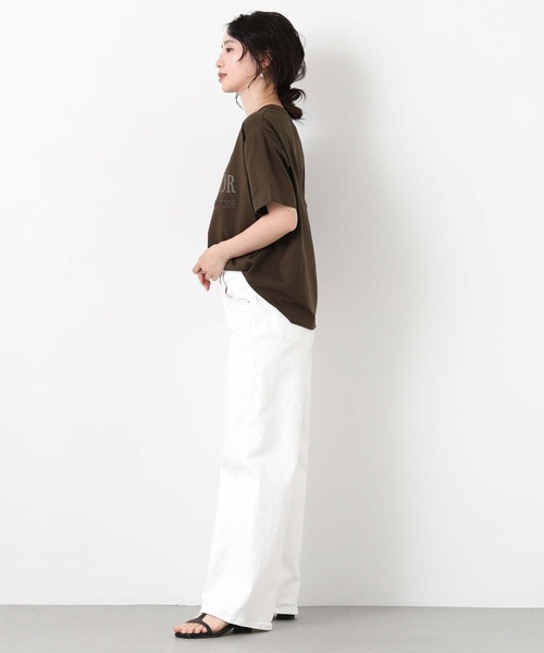 Gready Brilliant(グレディブリリアン)の「ロゴ×ステッチ刺繍カットソー(Tシャツ/カットソー・レディース・ブラウン系/ホワイト系・FREE)」の4枚目の写真