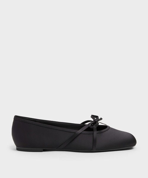 CHARLES & KEITH（チャールズ & キース）の「サテン ボウ バレエフラット（バレエシューズ・レディース・ピンク/ブラック系その他2・23cm/23.5cm/24.5cm/25cm）」の5枚目の写真