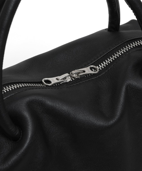 YArKA（ヤーカ）の「【YArKA/ヤーカ】real leather sharp & soft mix nuance boston bag M [sas2] / 直曲線のニュアンスボストンバッグ（ハンドバッグ・レディース・ブラック・FREE）」の21枚目の写真