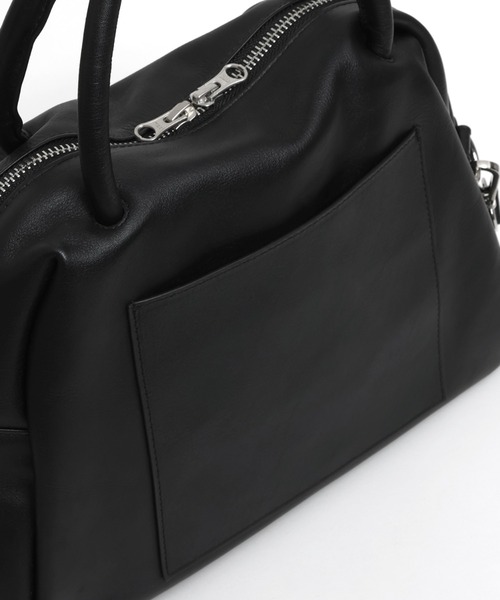 YArKA（ヤーカ）の「【YArKA/ヤーカ】real leather sharp & soft mix nuance boston bag M [sas2] / 直曲線のニュアンスボストンバッグ（ハンドバッグ・レディース・ブラック・FREE）」の22枚目の写真