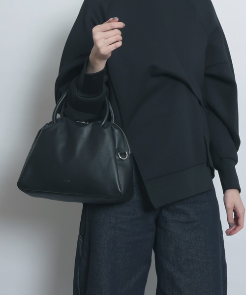 YArKA（ヤーカ）の「【YArKA/ヤーカ】real leather sharp & soft mix nuance boston bag M [sas2] / 直曲線のニュアンスボストンバッグ（ハンドバッグ・レディース・ブラック・FREE）」の20枚目の写真