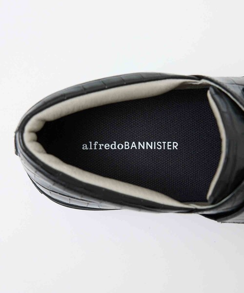 alfredoBANNISTER（アルフレッドバニスター）の「ビッグストラップ クロコレザー スリッポン（スニーカー・メンズ・ブラック/ホワイト・44/43/42/41/40）」の13枚目の写真