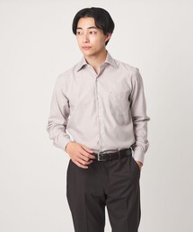 コットン チェック ワイドカラー ドレスシャツ -イージーアイロン-