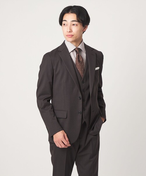 green label relaxing(グリーンレーベルリラクシング)の「コットン チェック ワイドカラー ドレスシャツ -イージーアイロン-(ビジネスシャツ・メンズ・コバルトブルー/ブラウン系・42cm/38cm/43cm/37cm/41cm/39cm/40cm)」の5枚目の写真