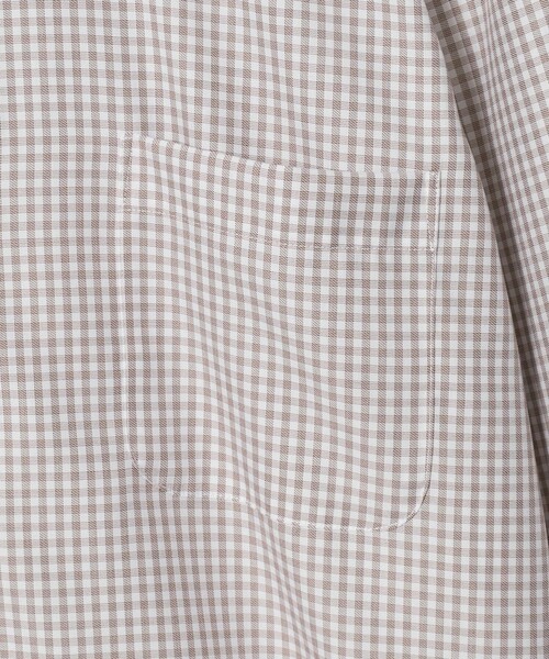 green label relaxing(グリーンレーベルリラクシング)の「コットン チェック ワイドカラー ドレスシャツ -イージーアイロン-(ビジネスシャツ・メンズ・コバルトブルー/ブラウン系・42cm/38cm/43cm/37cm/41cm/39cm/40cm)」の16枚目の写真