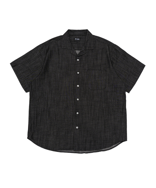 CARGOBROS(カーゴブロス)の「CB ウォッシングシティボーイデニム半袖シャツ(黒青)(シャツ/ブラウス・メンズ・その他・FREE)」の1枚目の写真