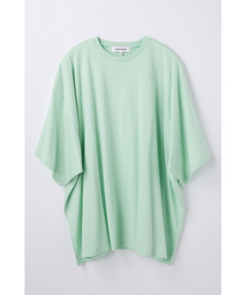 ENFOLD（エンフォルド）の「LARGE T-SHIRT（Tシャツ/カットソー・レディース・ライトグリーン/グリーン/ライトブルー・38）」の2枚目の写真