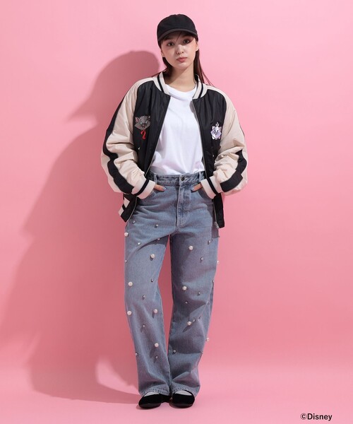 mmts(マミタス)の「おしゃれキャット / リバーシブル ブルゾン(ブルゾン・レディース・ブラック/サックスブルー・MEDIUM/LARGE)」の9枚目の写真