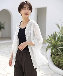 STYLE DELI（スタイルデリ）の「レース刺繍コットンカーディガン（カーディガン/ボレロ）」