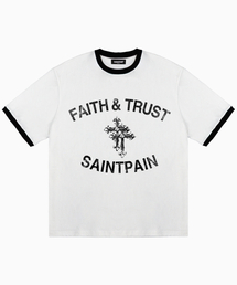 SPフェイスアンドトラストヘビーウェイトリンガーTシャツホワイト