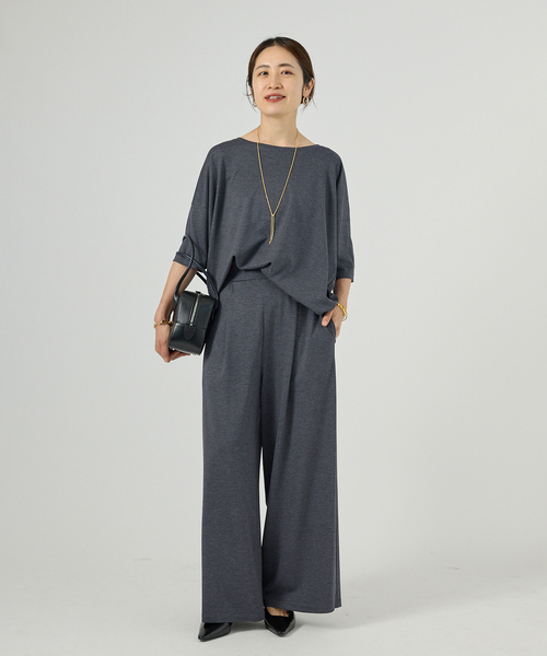 VERMEIL par iena(ヴェルメイユパーイエナ)の「デラヴィスポンチ Tシャツ(Tシャツ/カットソー・レディース・チャコールグレー/ネイビー・FREE)」の3枚目の写真