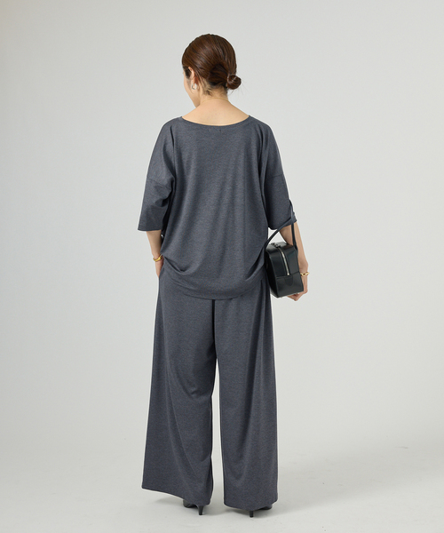 VERMEIL par iena(ヴェルメイユパーイエナ)の「デラヴィスポンチ Tシャツ(Tシャツ/カットソー・レディース・チャコールグレー/ネイビー・FREE)」の5枚目の写真