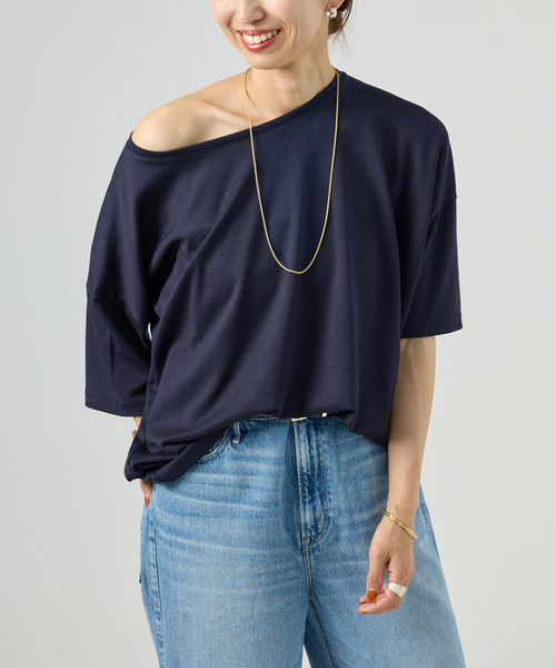 VERMEIL par iena(ヴェルメイユパーイエナ)の「デラヴィスポンチ Tシャツ(Tシャツ/カットソー・レディース・チャコールグレー/ネイビー・FREE)」の11枚目の写真