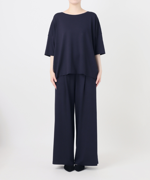 VERMEIL par iena(ヴェルメイユパーイエナ)の「デラヴィスポンチ Tシャツ(Tシャツ/カットソー・レディース・チャコールグレー/ネイビー・FREE)」の15枚目の写真