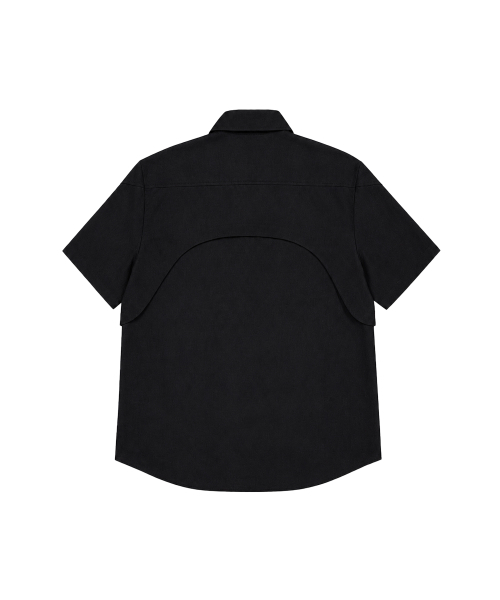 SYNQIA(シンキア)の「カーブドパネルハーフスリーブシャツドライブラック(シャツ/ブラウス・メンズ・その他・SMALL/MEDIUM/LARGE)」の4枚目の写真