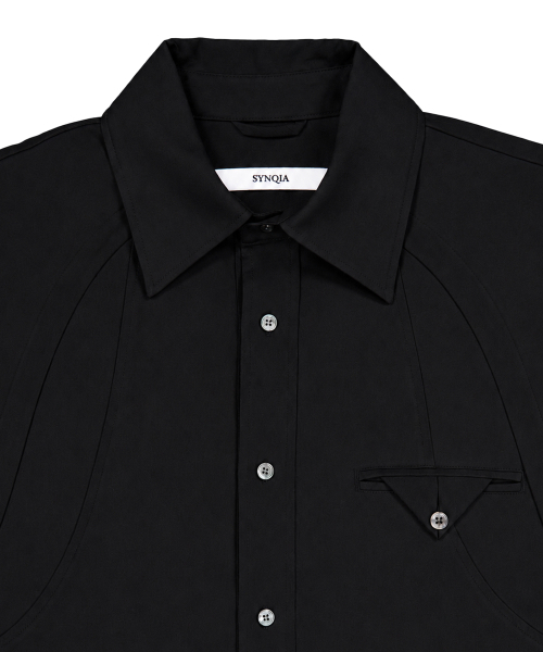 SYNQIA(シンキア)の「カーブドパネルハーフスリーブシャツドライブラック(シャツ/ブラウス・メンズ・その他・SMALL/MEDIUM/LARGE)」の5枚目の写真