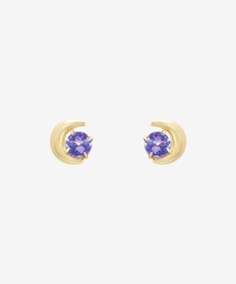 K10 イエローゴールド タンザナイト ムーン ピアス ESTELLE/エステール WEB限定