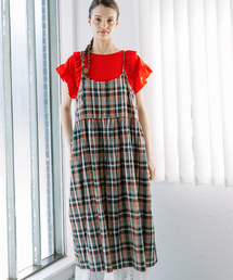 <made in INDIA>Madras check Dress