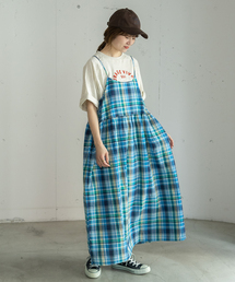 POU DOU DOU（プードゥドゥ）の「＜made in INDIA＞Madras check Dress（ワンピース）」