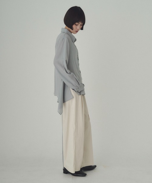 SOYEN(ソイエン)の「マルチウェイシアーシャツブラウス(シャツ/ブラウス・レディース・ブルー/ブラック・F)」の17枚目の写真