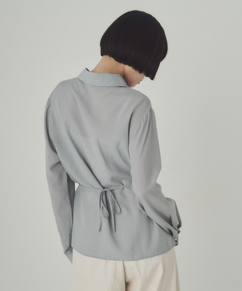 SOYEN(ソイエン)の「マルチウェイシアーシャツブラウス(シャツ/ブラウス・レディース・ブルー/ブラック・F)」の7枚目の写真