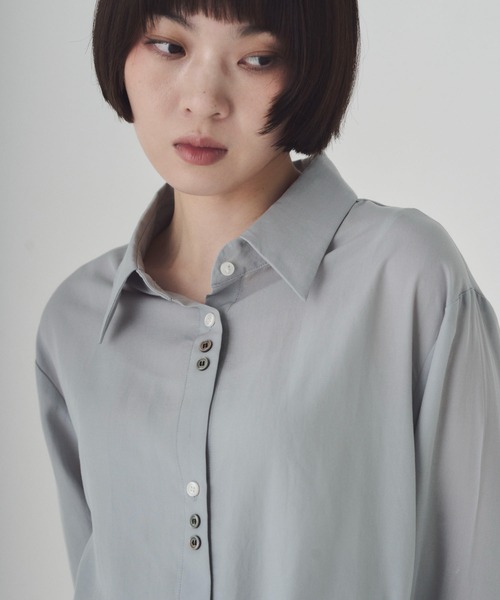 SOYEN(ソイエン)の「マルチウェイシアーシャツブラウス(シャツ/ブラウス・レディース・ブルー/ブラック・F)」の15枚目の写真