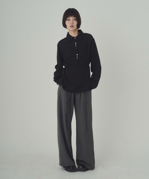 SOYEN(ソイエン)の「マルチウェイシアーシャツブラウス(シャツ/ブラウス・レディース・ブルー/ブラック・F)」の20枚目の写真