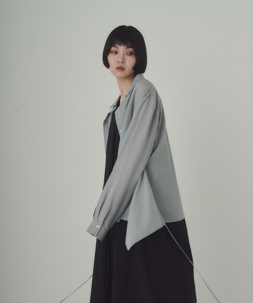 SOYEN(ソイエン)の「マルチウェイシアーシャツブラウス(シャツ/ブラウス・レディース・ブルー/ブラック・F)」の22枚目の写真