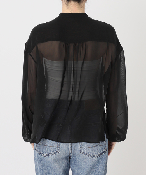 FRAMeWORK(フレームワーク)の「キュプラフィブリルフリルブラウス(シャツ/ブラウス・レディース・ブラック/ブラウン/アイボリー・FREE)」の13枚目の写真