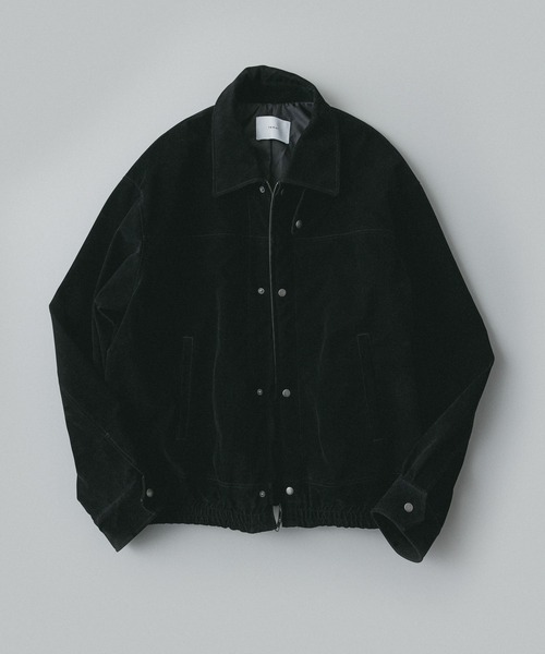 remer(リメール)の「remer 26秋冬新作 - faux nubuck dual closure jacket / フェイクヌバックジャケット(ブルゾン・メンズ・ブラック/アッシュグレー・SMALL/X-SMALL/LARGE/MEDIUM)」の1枚目の写真