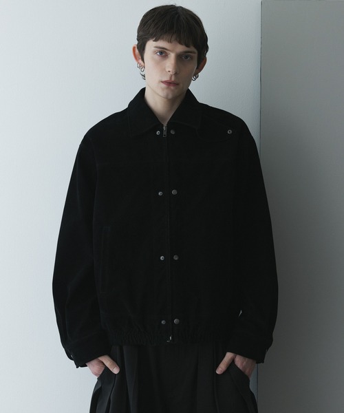 remer(リメール)の「remer 26秋冬新作 - faux nubuck dual closure jacket / フェイクヌバックジャケット(ブルゾン・メンズ・ブラック/アッシュグレー・SMALL/X-SMALL/LARGE/MEDIUM)」の12枚目の写真