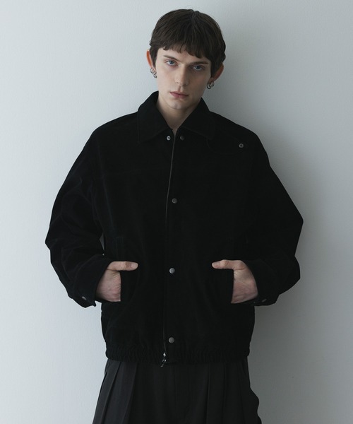 remer(リメール)の「remer 26秋冬新作 - faux nubuck dual closure jacket / フェイクヌバックジャケット(ブルゾン・メンズ・ブラック/アッシュグレー・SMALL/X-SMALL/LARGE/MEDIUM)」の16枚目の写真