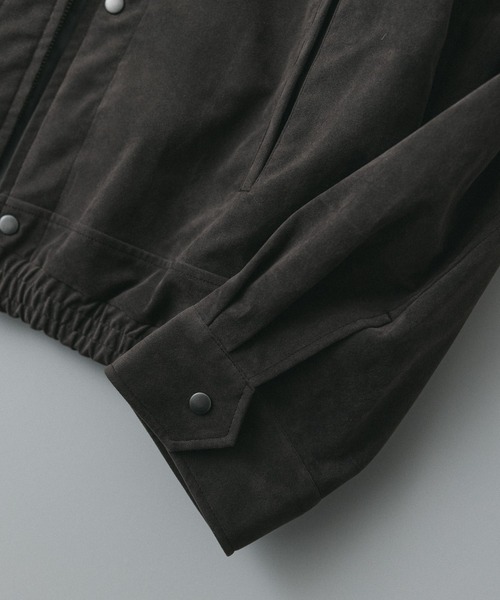 remer(リメール)の「remer 26秋冬新作 - faux nubuck dual closure jacket / フェイクヌバックジャケット(ブルゾン・メンズ・ブラック/アッシュグレー・SMALL/X-SMALL/LARGE/MEDIUM)」の9枚目の写真