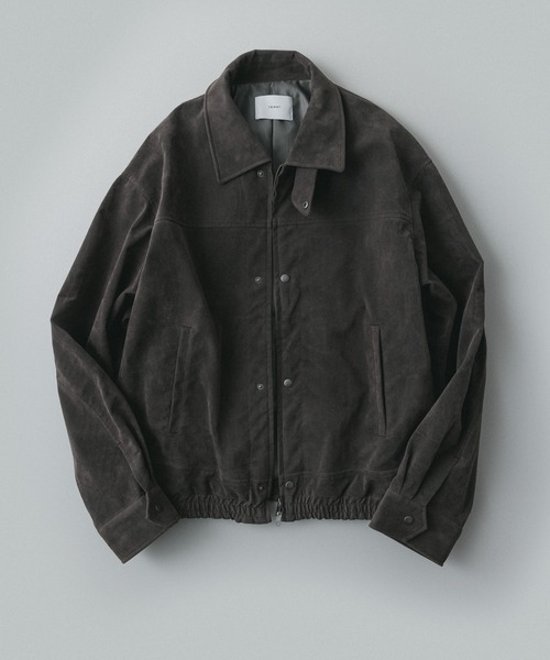 remer(リメール)の「remer 26秋冬新作 - faux nubuck dual closure jacket / フェイクヌバックジャケット(ブルゾン・メンズ・ブラック/アッシュグレー・SMALL/X-SMALL/LARGE/MEDIUM)」の4枚目の写真