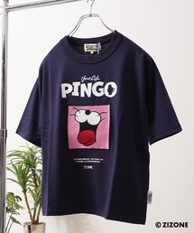 【ZIZONE / ジゾーン】PINGO フェイス プリント ビッグシルエット 半袖Tシャツ（3Dステッカー付き/正規ライセンス）