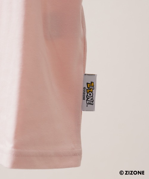 1111clothing（ワンフォークロージング）の「【ZIZONE / ジゾーン】PINGO フェイス プリント ビッグシルエット 半袖Tシャツ（3Dステッカー付き/正規ライセンス）（Tシャツ/カットソー・レディース・ピンク/ネイビー・S/L/M）」の15枚目の写真