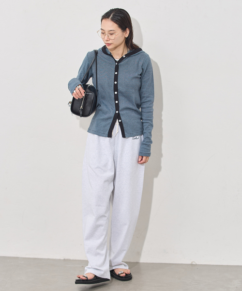 JOURNAL STANDARD(ジャーナルスタンダード)の「《追加》別注【MILLER/ミラー】 for JOURNAL STANDARDフードリブカーデ(Tシャツ/カットソー・レディース・ブラック/ブルー/ピンク/ブラウン・FREE)」の8枚目の写真