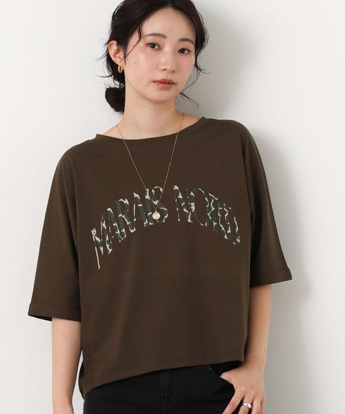 Gready Brilliant（グレディブリリアン）の「Ｇｉｒａｆｆｅロゴ５分袖（Tシャツ/カットソー・レディース・ブラウン/オフホワイト・FREE）」の2枚目の写真