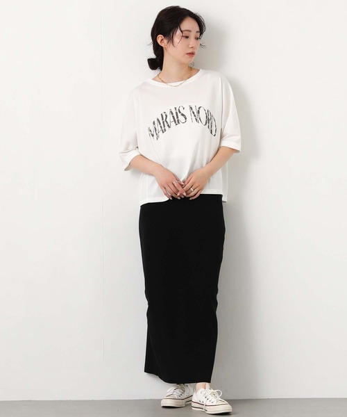 Gready Brilliant（グレディブリリアン）の「Ｇｉｒａｆｆｅロゴ５分袖（Tシャツ/カットソー・レディース・ブラウン/オフホワイト・FREE）」の6枚目の写真
