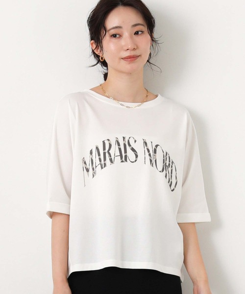 Gready Brilliant（グレディブリリアン）の「Ｇｉｒａｆｆｅロゴ５分袖（Tシャツ/カットソー・レディース・ブラウン/オフホワイト・FREE）」の7枚目の写真
