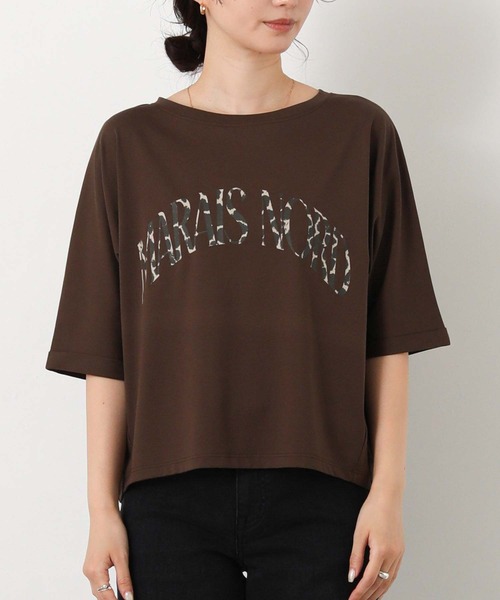 Gready Brilliant（グレディブリリアン）の「Ｇｉｒａｆｆｅロゴ５分袖（Tシャツ/カットソー・レディース・ブラウン/オフホワイト・FREE）」の21枚目の写真