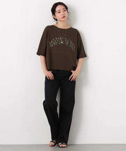 Gready Brilliant（グレディブリリアン）の「Ｇｉｒａｆｆｅロゴ５分袖（Tシャツ/カットソー・レディース・ブラウン/オフホワイト・FREE）」の14枚目の写真