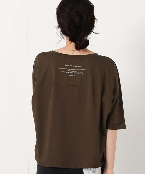Gready Brilliant（グレディブリリアン）の「Ｇｉｒａｆｆｅロゴ５分袖（Tシャツ/カットソー・レディース・ブラウン/オフホワイト・FREE）」の17枚目の写真