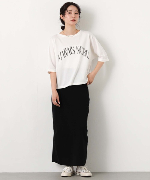 Gready Brilliant（グレディブリリアン）の「Ｇｉｒａｆｆｅロゴ５分袖（Tシャツ/カットソー・レディース・ブラウン/オフホワイト・FREE）」の3枚目の写真