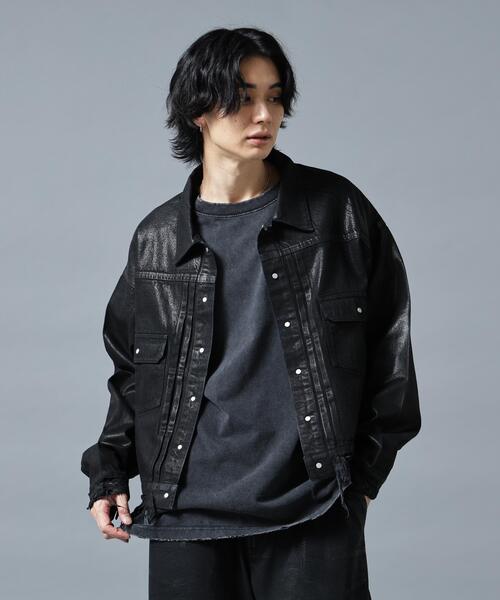 DANKE SCHON（ダンケシェーン）の「DankeSchon/ダンケシェーン/RUBBER DENIM JACKET 2nd（デニムジャケット・メンズ・その他4/ブラック・L/M/S）」の3枚目の写真