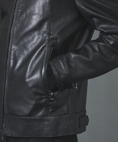 5351 POUR LES HOMMES(ゴーサンゴーイチプールオム)の「レザー シングル ライダースジャケット(ブルゾン・メンズ・ブラック・44/46/48/50)」の9枚目の写真