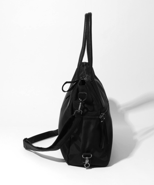 MUCENT(ムセント)の「【MUCENT/ムセント】4WAY SIGNATURE LOGO TOTE BAG/シグネチャーロゴ トートバッグ(トートバッグ・レディース・ブラック・FREE)」の3枚目の写真