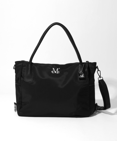 MUCENT(ムセント)の「【MUCENT/ムセント】4WAY SIGNATURE LOGO TOTE BAG/シグネチャーロゴ トートバッグ(トートバッグ・レディース・ブラック・FREE)」の2枚目の写真