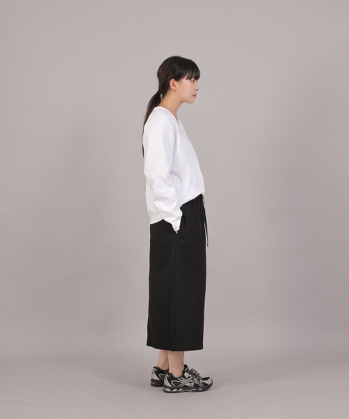 SAINTCREW(セントクルー)の「オーバーサイズソフトVネック長袖TシャツCVL-8A20ホワイト(Tシャツ/カットソー・レディース・その他・FREE)」の5枚目の写真